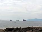 tree Vancouver Canada green water sky scenic ship ships shore