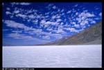 Salt flats at Badwater mid-day-Death Valley National Park